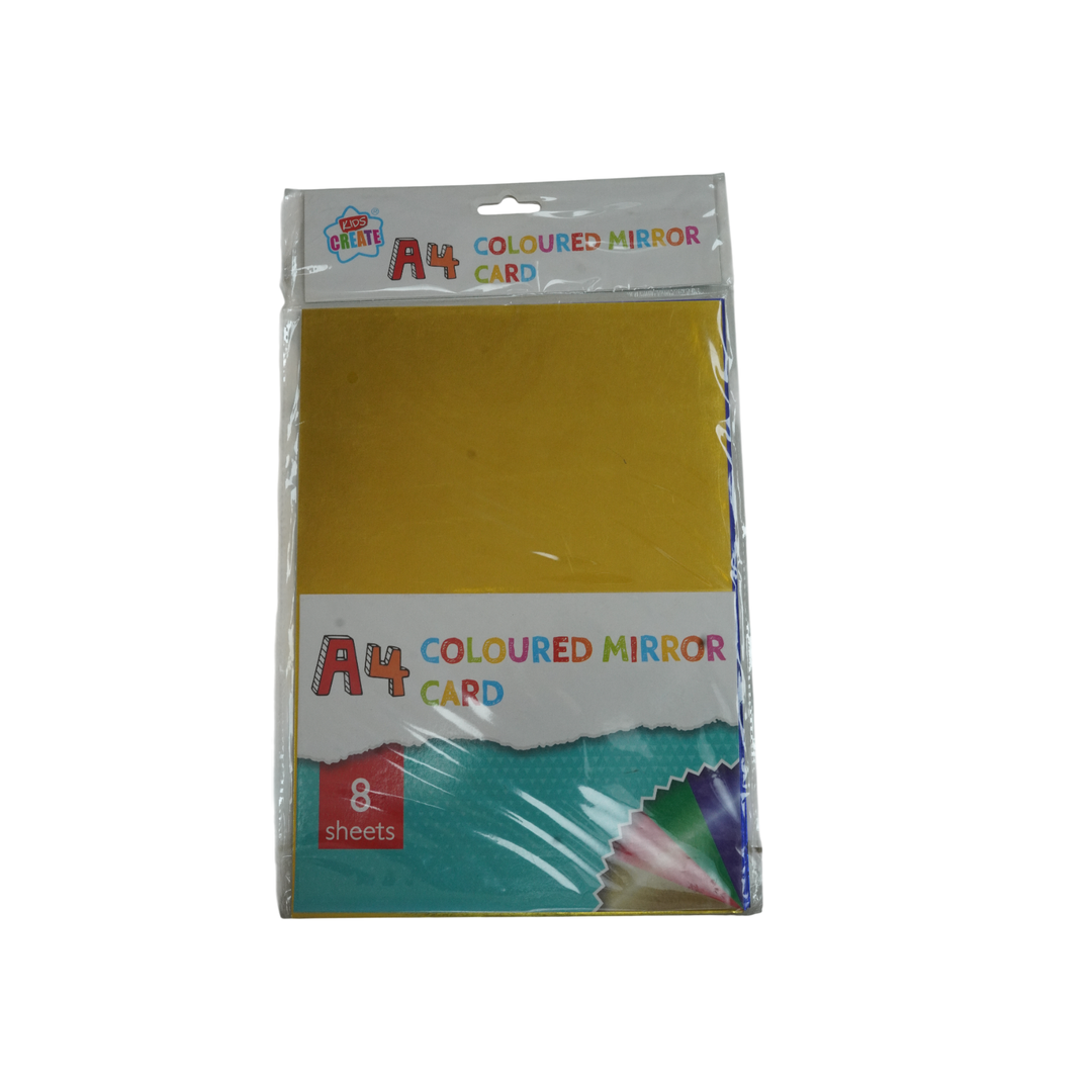 Kc A4 8 Sheets Color Mirror Card Pack