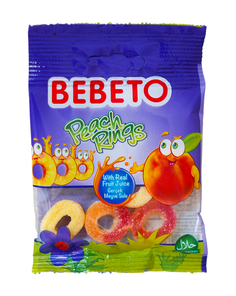 Bebeto Soft Candy Peach Rings 18G