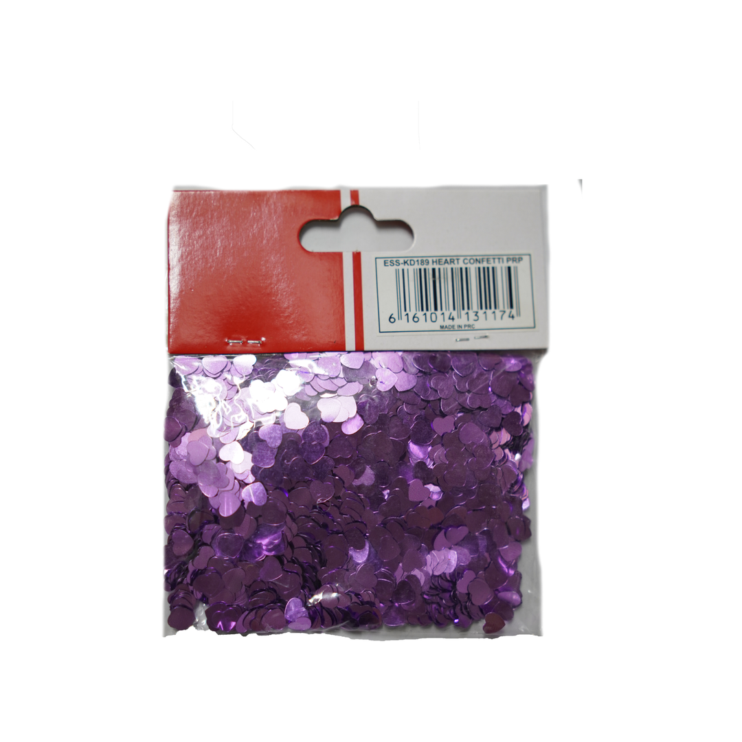 Essentials-Kd189 Heart Confetti Purple