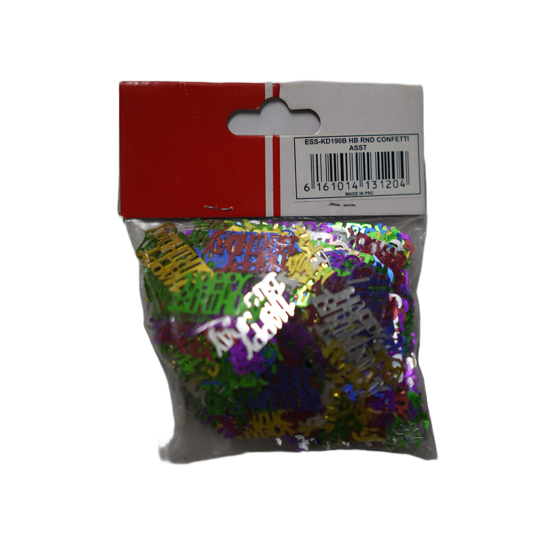 Essentials-Kd190B Happy Birthday Confetti Assorted Colors
