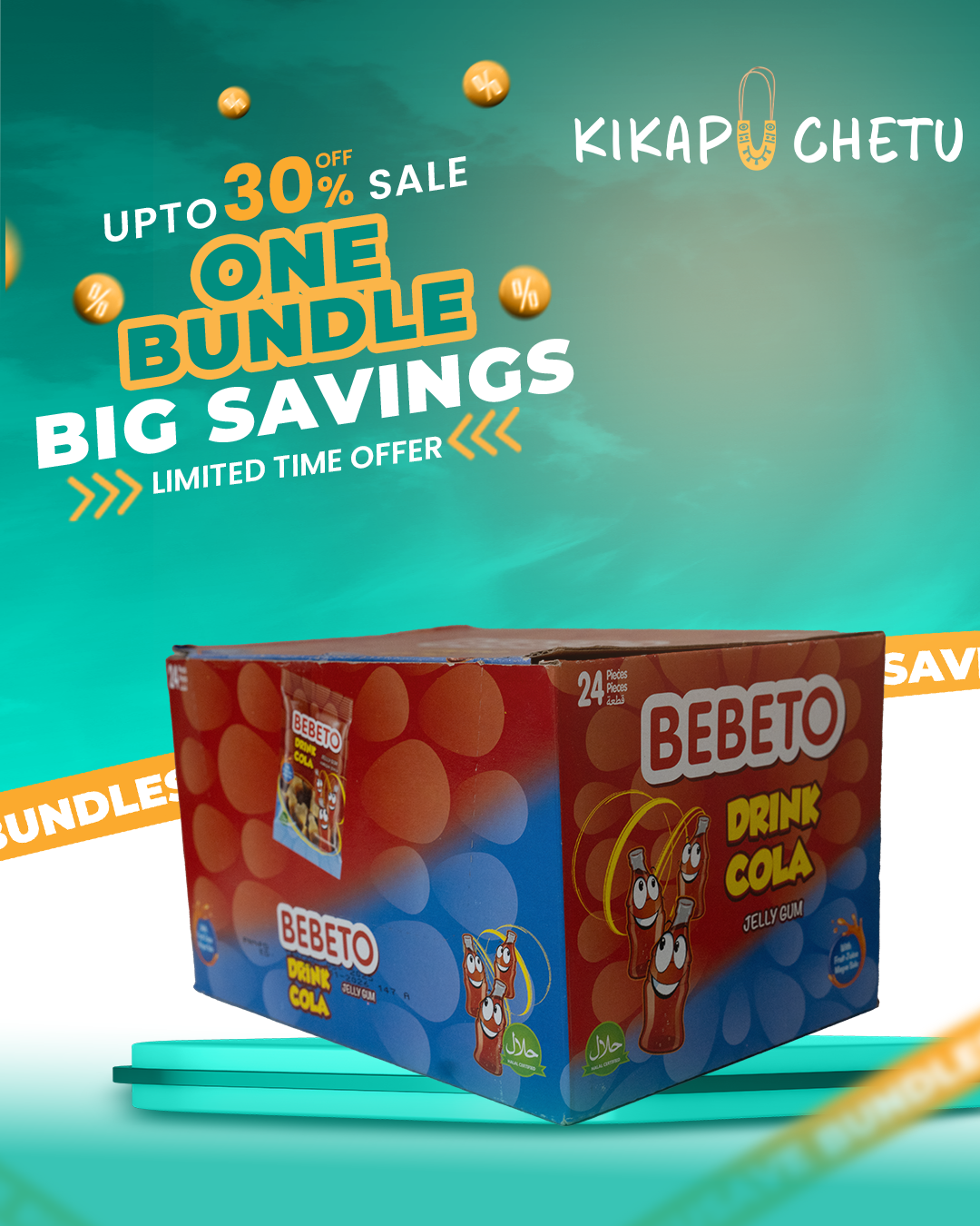 Bebeto Jelly Gum Drink Cola 35G 24PCS- Pack Wholesale Discount