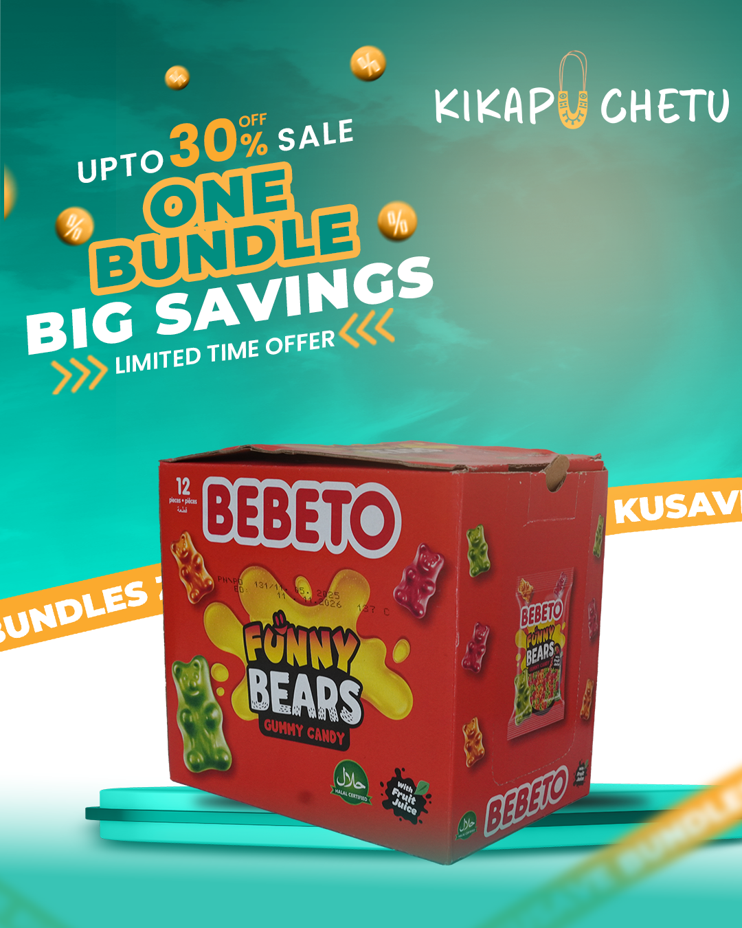 Bebeto Soft Candy Funny Bears18G 24PCS-Pack Wholesale Discount