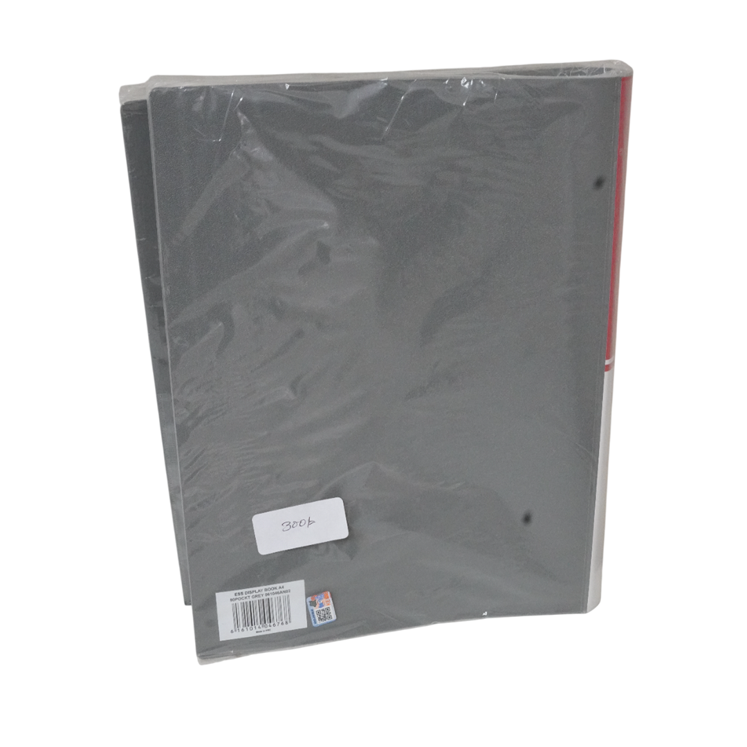 Essentials Display Book A4 100 Pocket Black 061047An02