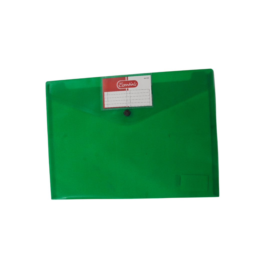 Essentials Envelope W/P A4 Green 061375Nd