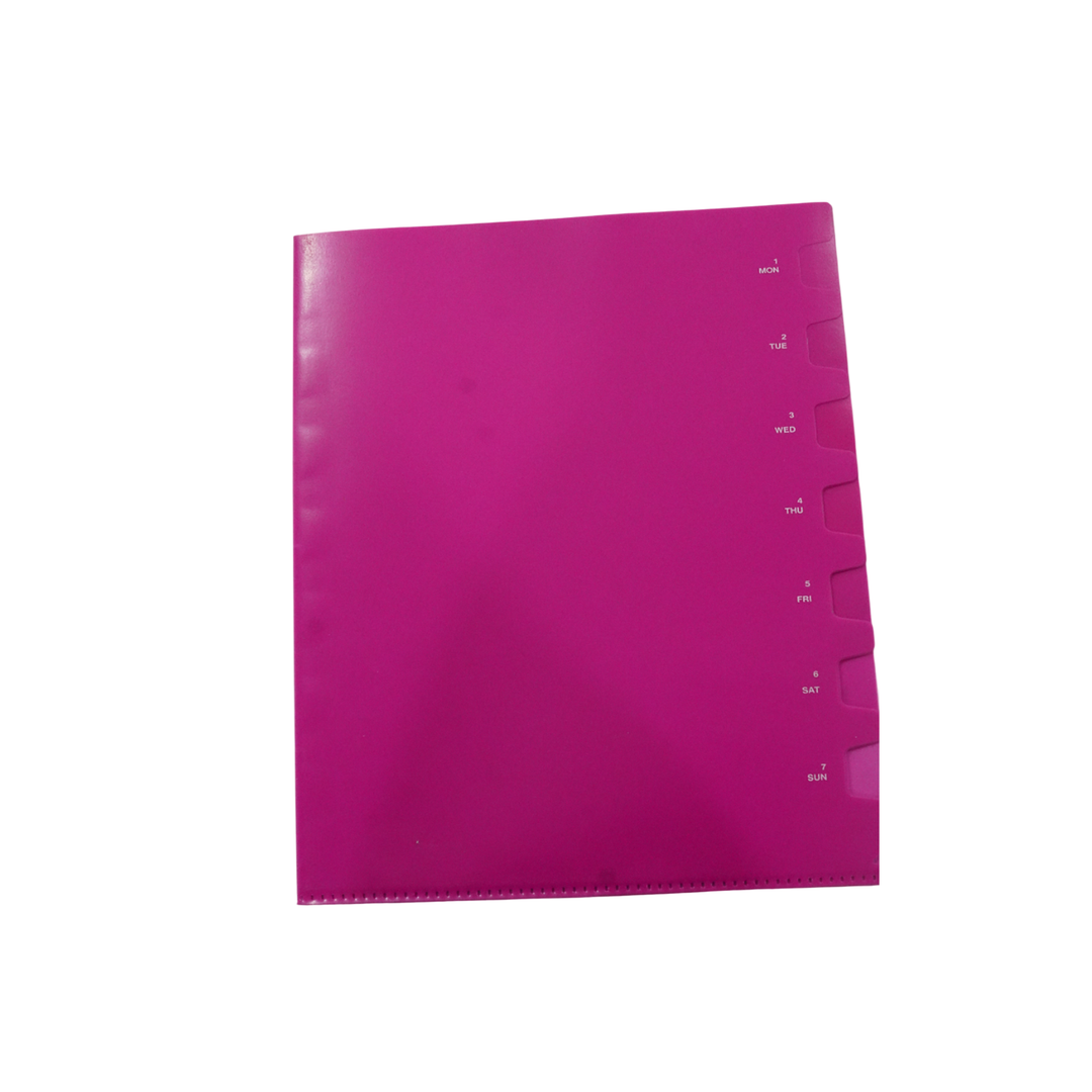 Essentials 7 Days Holder A4 Pink 061014Z0P-7