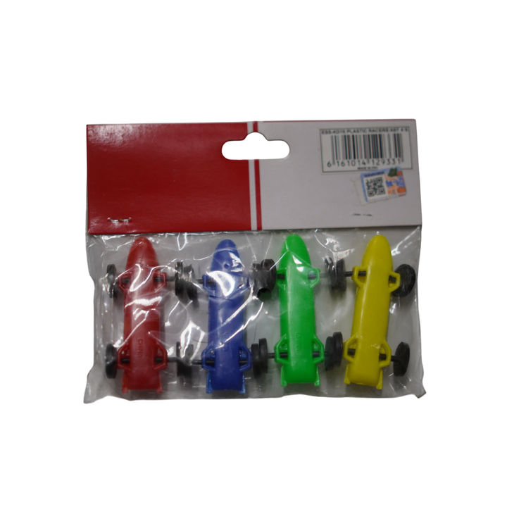 Essentials-Kd16 Plastic Racers Assorted 4`S