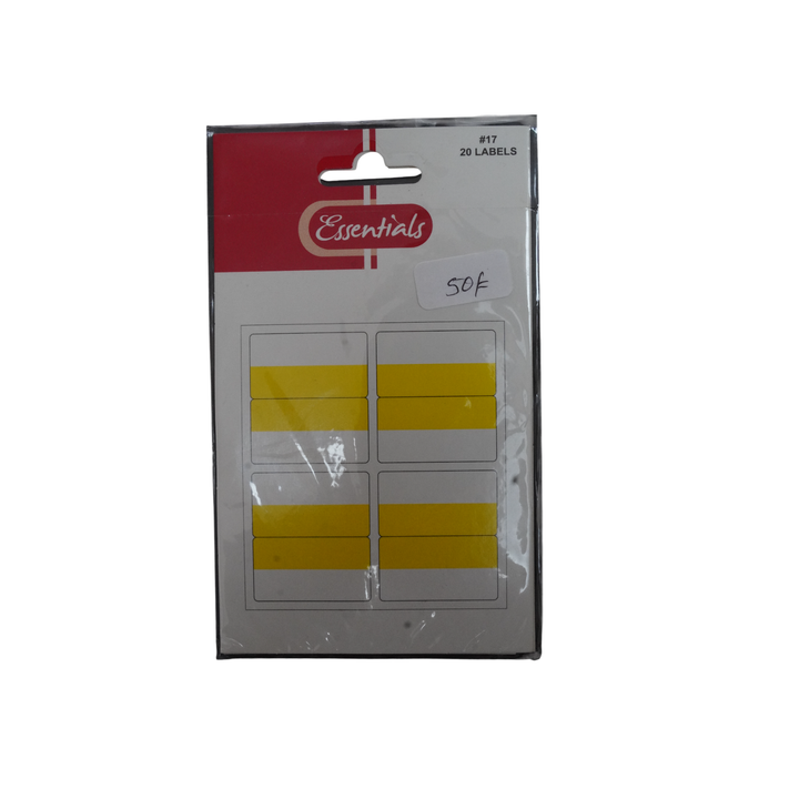 Essentials Index Label 4.4X4Cm, 5Col#17