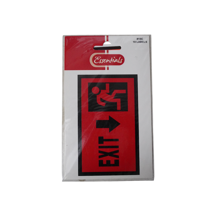 Essentials Exit Labels 8X13.5Cm 10L#15C