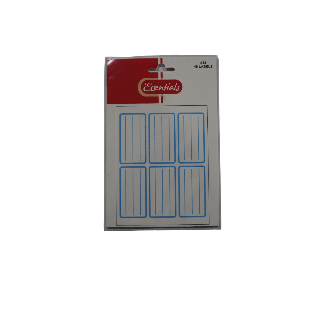 Essentials 7X3.7Cm Name Label 48L#13