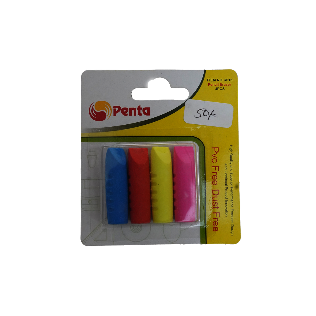 Penta Pencil Eraser 4Pc K013