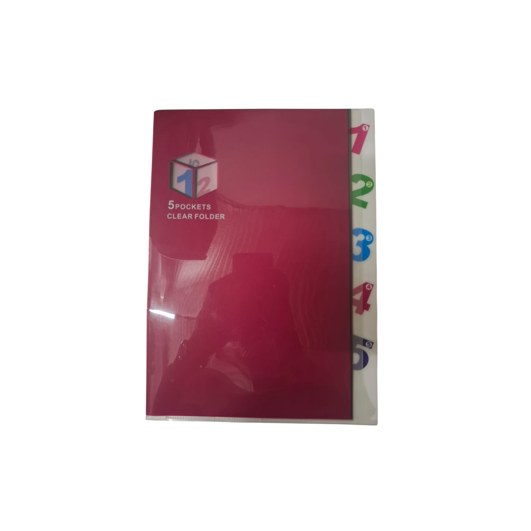 Penta 5 Pocket Folder Red Cy1688