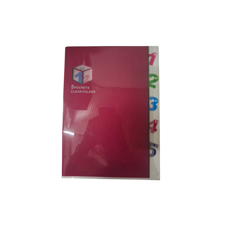 Penta 5 Pocket Folder Red Cy1688