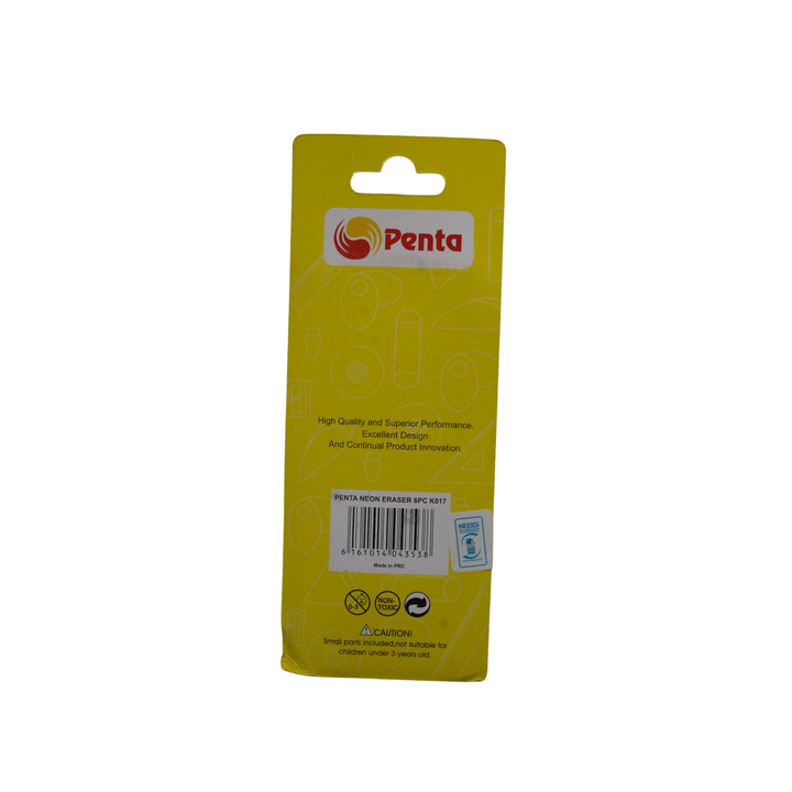 Penta Neon Eraser 6Pc K017