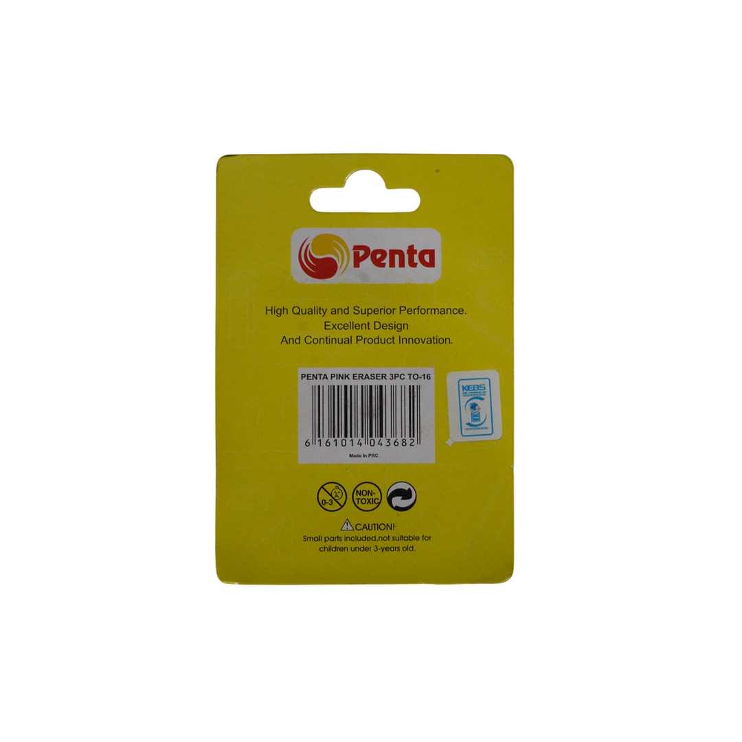 Penta Pink Eraser 3Pc To-16