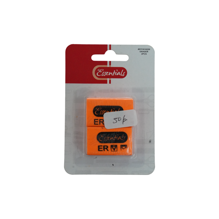 Essentials 2Pc Eraser Stc010220