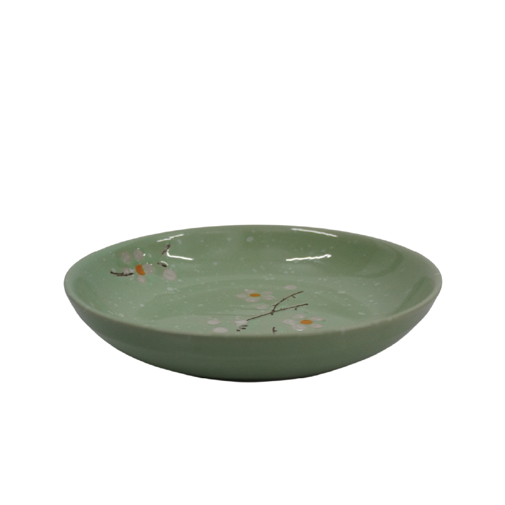 AAH 7 Village Snow Glaze Fruit Tray