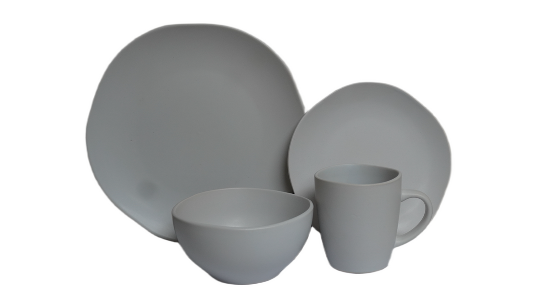 AAH 16PCS DINNER SET SPECIAL WHITE MATTE #81