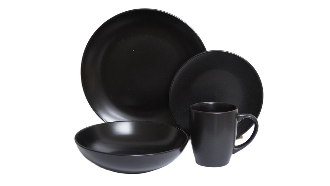 AAH 16PCS DINNER SET BLACK MATTE  #83