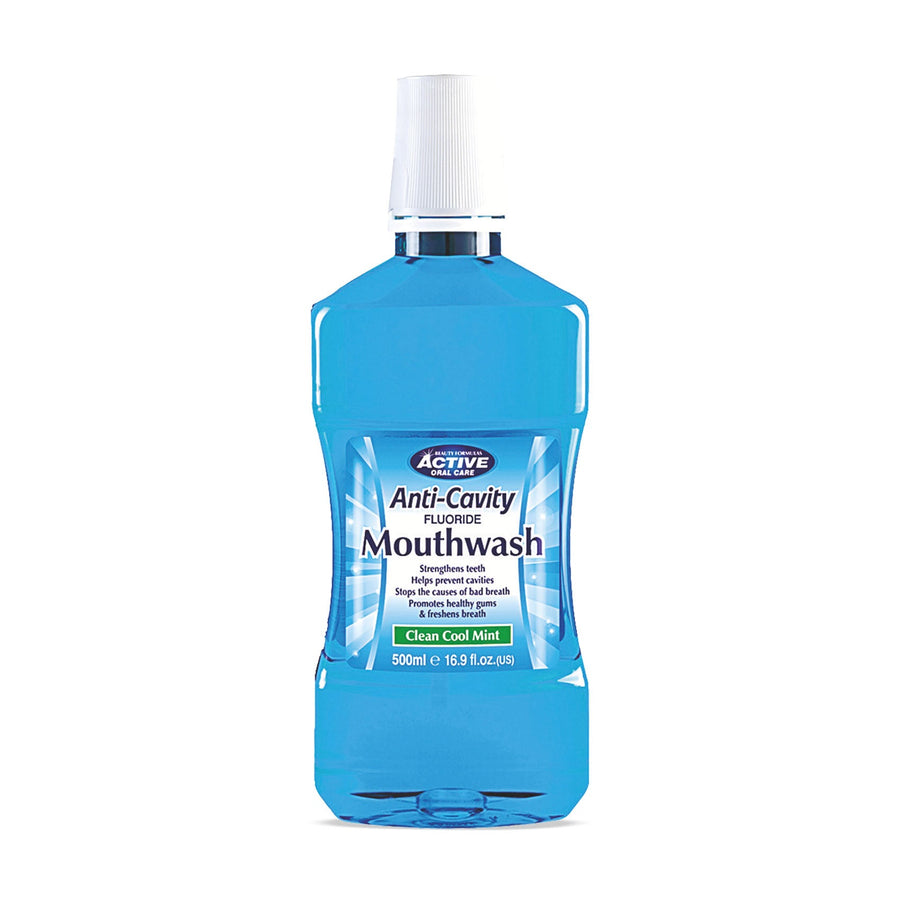 active anti cavity mouthwash cool mint 500ml