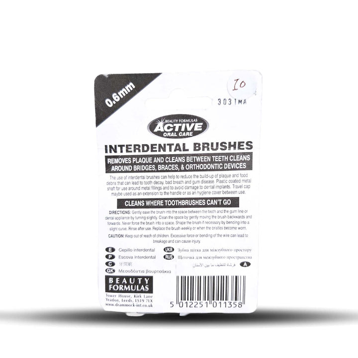 Active Interdental Brushes Blue 6Pk (0.6Mm)