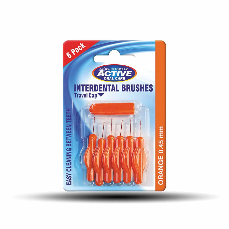 Active Interdental Brushes Orange 6Pk (0.45Mm)
