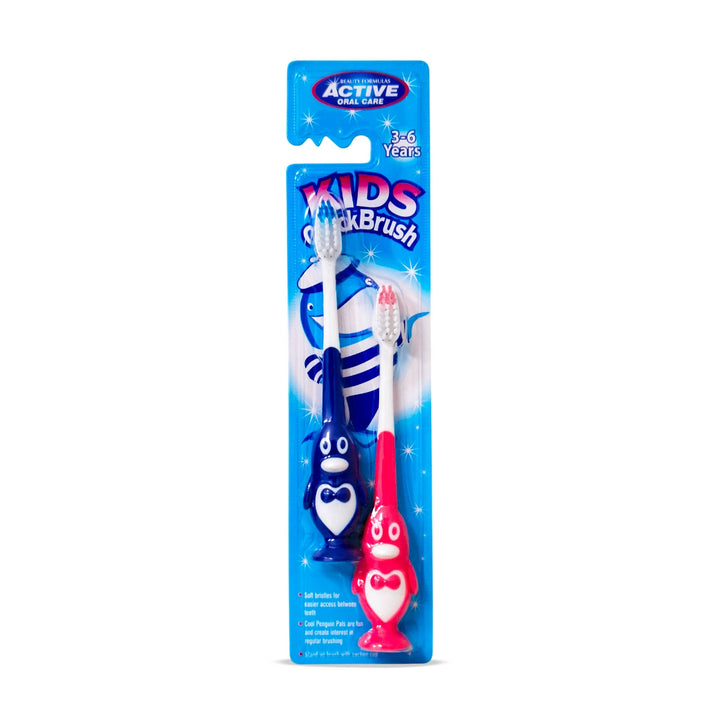 active kids quick brush (penguin) 2pk