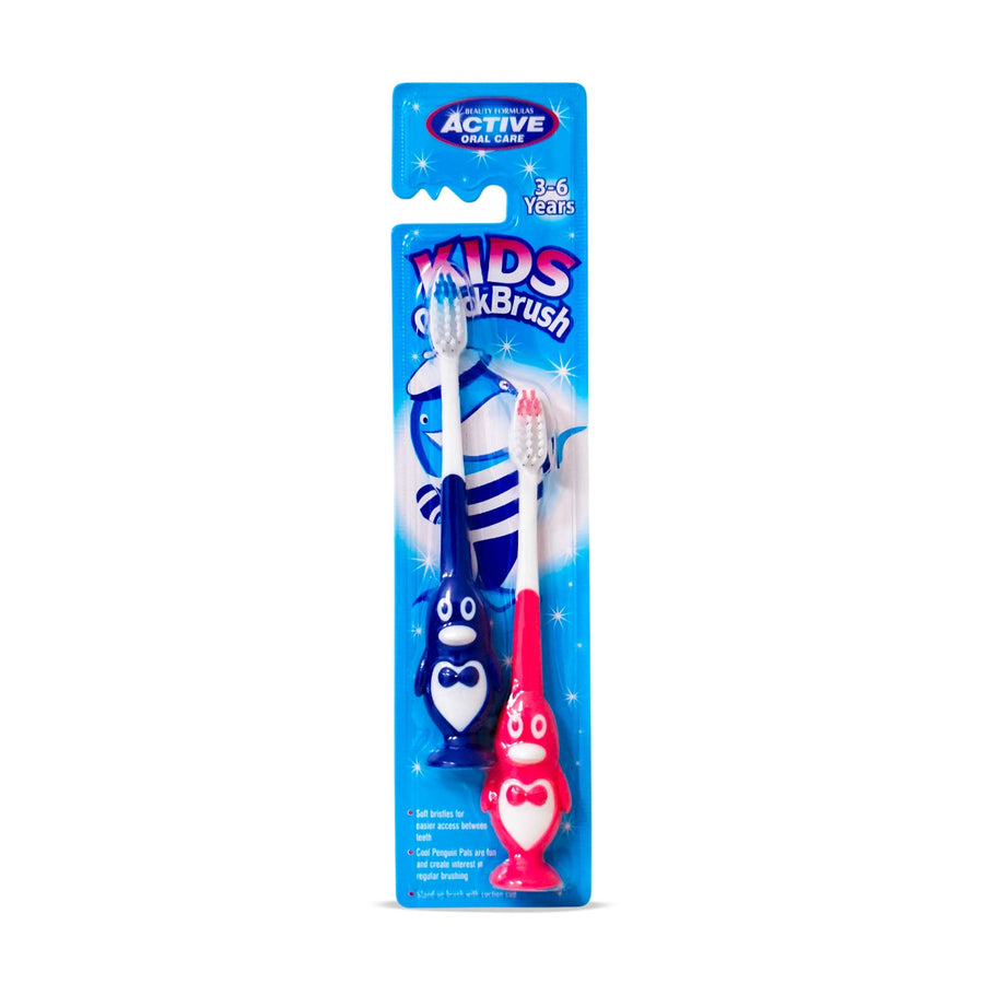 active kids quick brush (penguin) 2pk