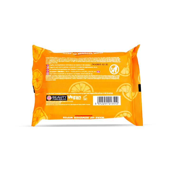 Beauty Formulas Vitamin-C Make -Up Remover Wipes 30'S