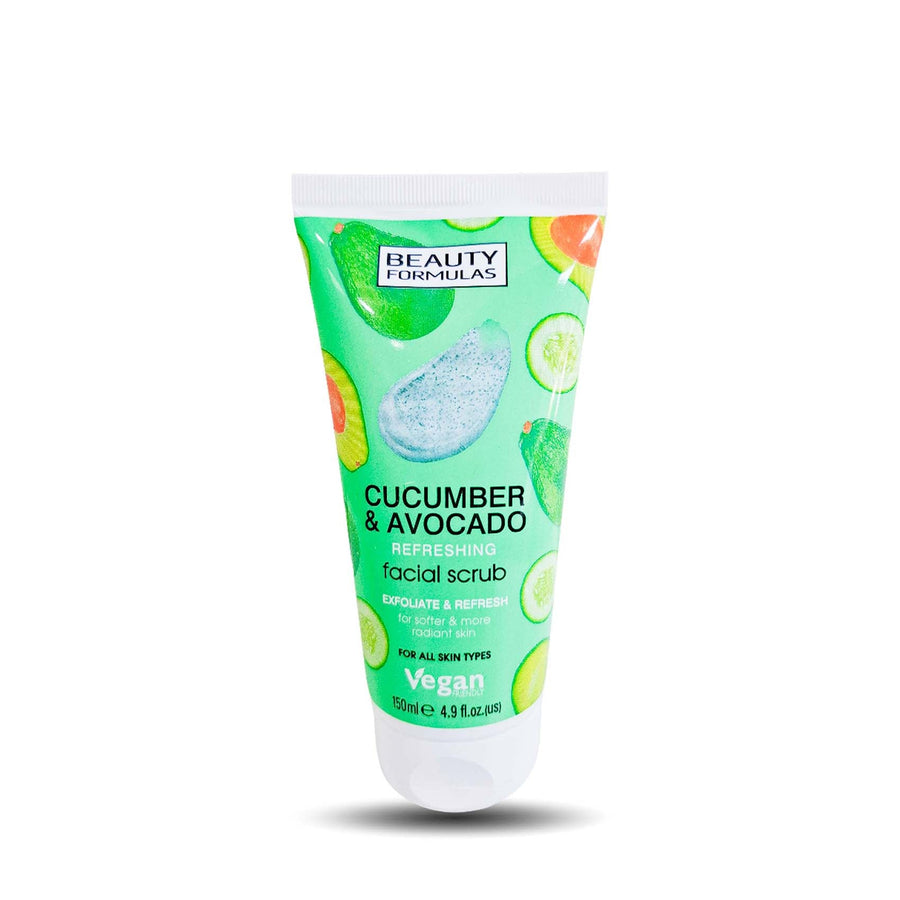 Beauty Formulas Cucumber & Avocado Facial Scrub Tube 150Ml