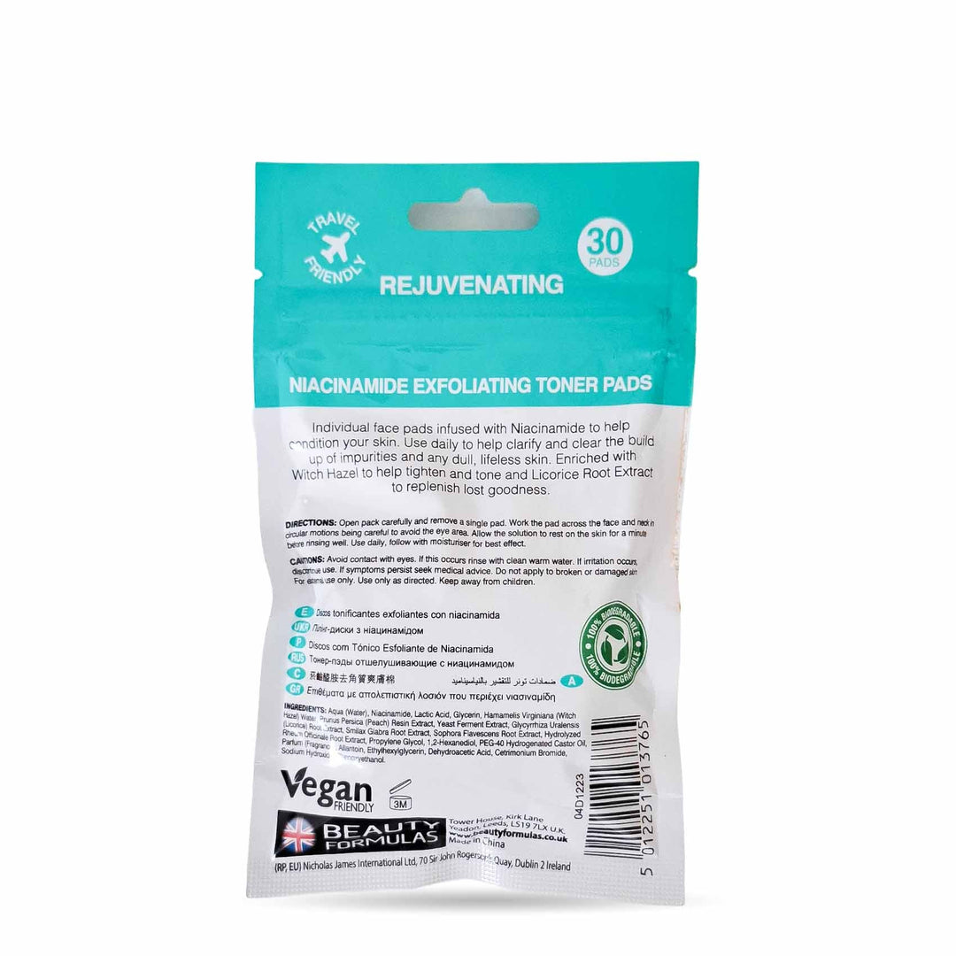 Beauty Formulas Niacinamide Exfoliating Toner Pads 30'S
