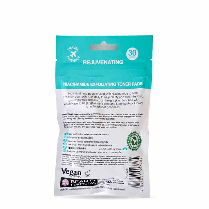 Beauty Formulas Niacinamide Exfoliating Toner Pads 30'S