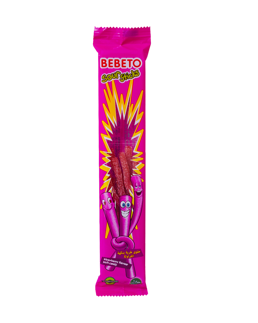 Bebeto Sour Sticks Strawberry 30G