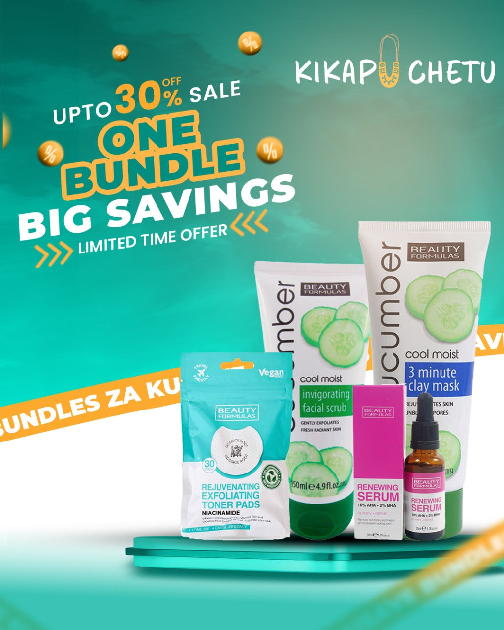 Beauty Formulas Cucumber Skin Care Set
