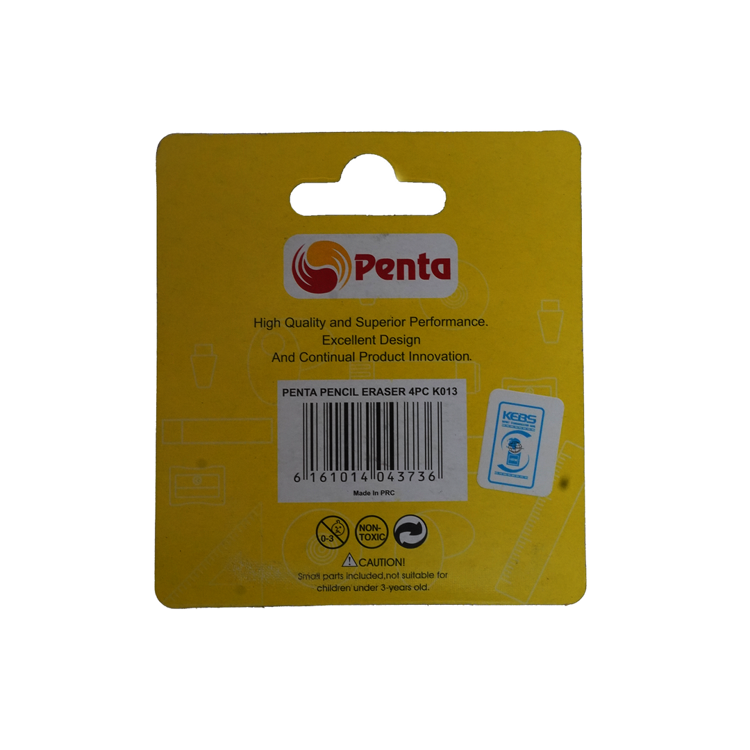 Penta Pencil Eraser 4Pc K013