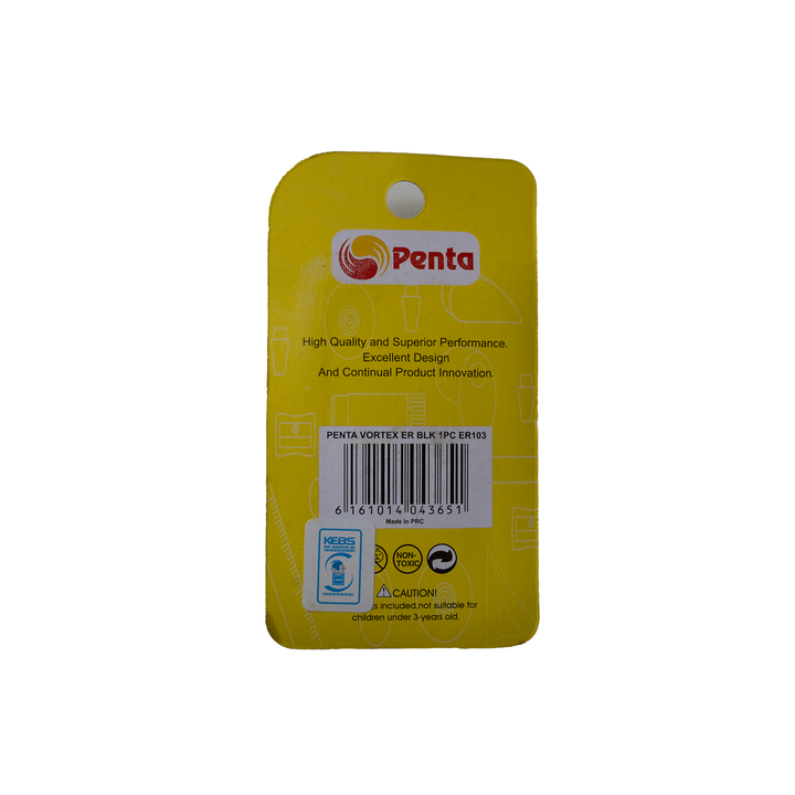 Penta Vortex Eraser Blk 1Pc Er103