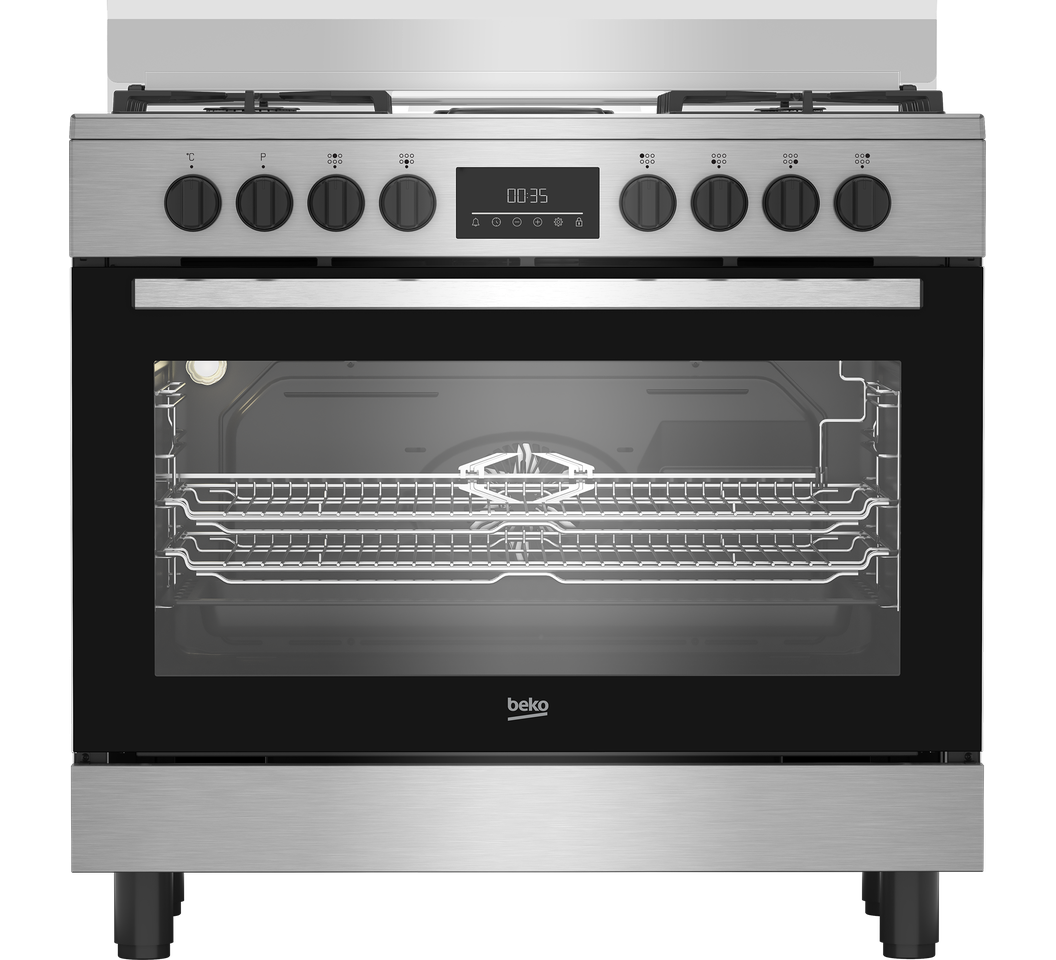 Beko Cooker Bgm 21225 Ex 90Cm 4G+2E 8-Fn Eo Inox