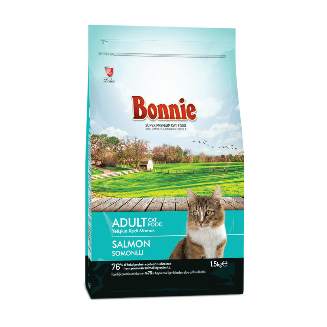 Bonnie Adult Cat Food Salmon 1.5Kg