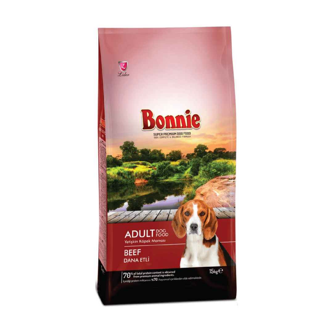 Bonnie Adult Dog Food Beef 15Kg