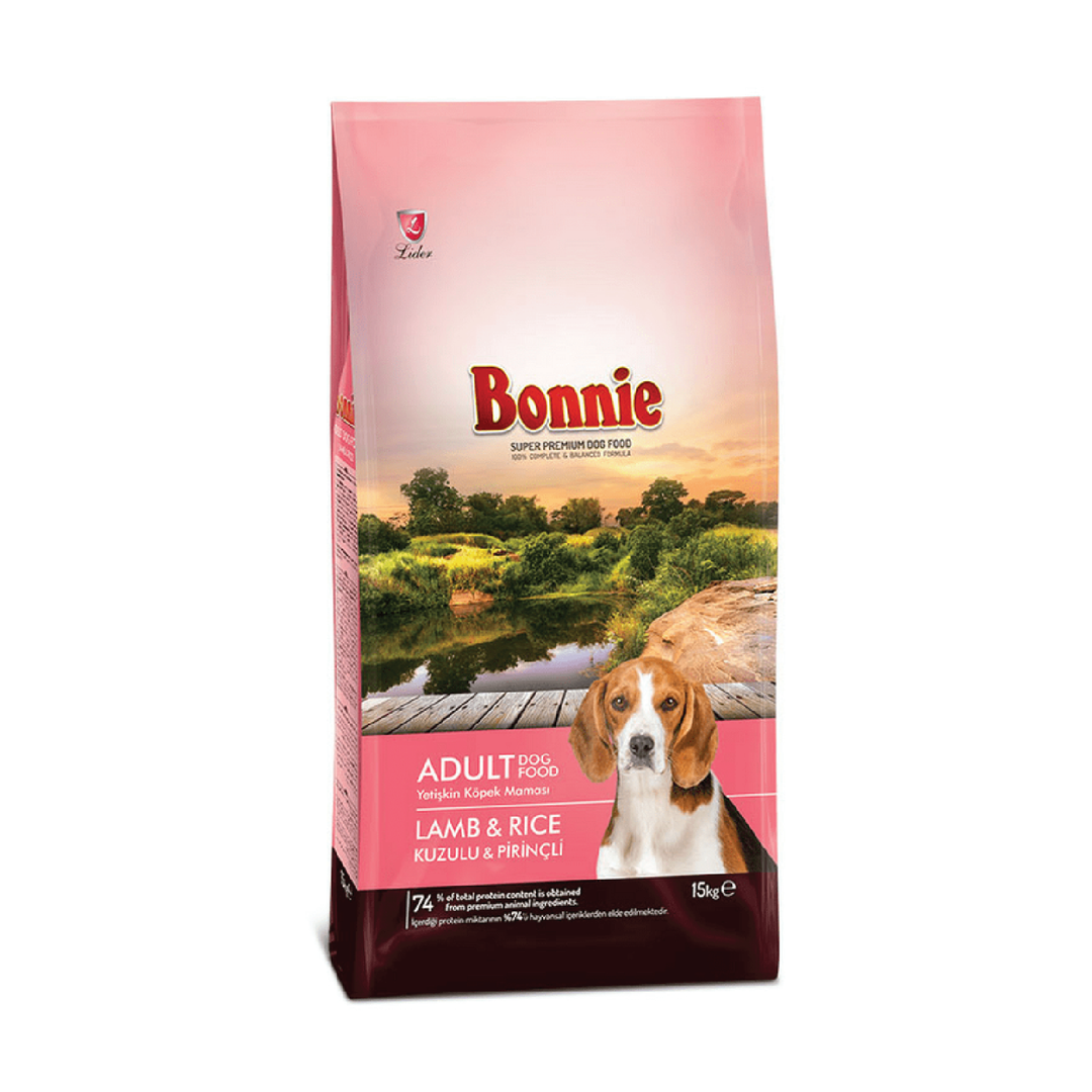 Bonnie Adult Dog Food Lamb & Rice 15Kg