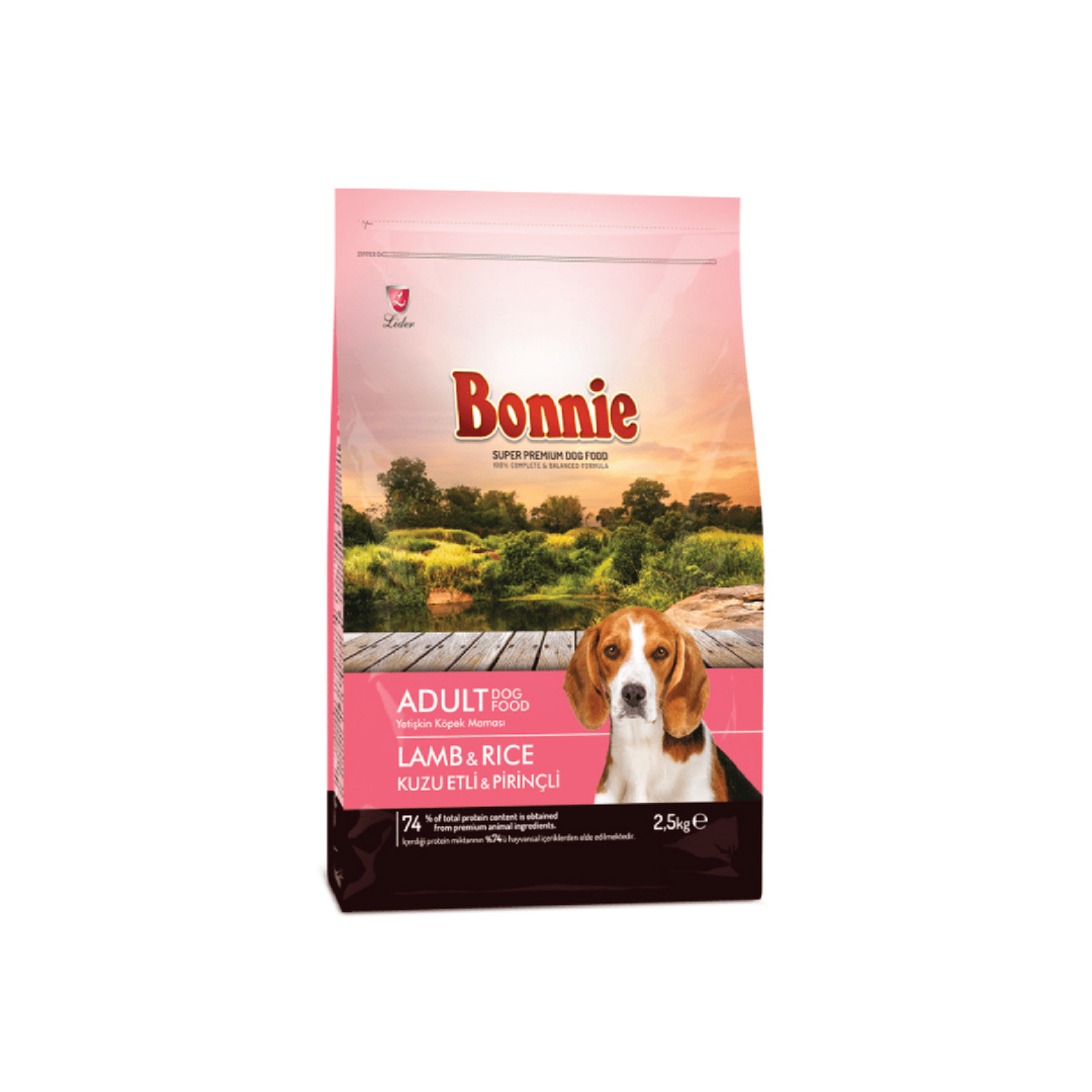 Bonnie Adult Dog Food Lamb & Rice 2.5Kg