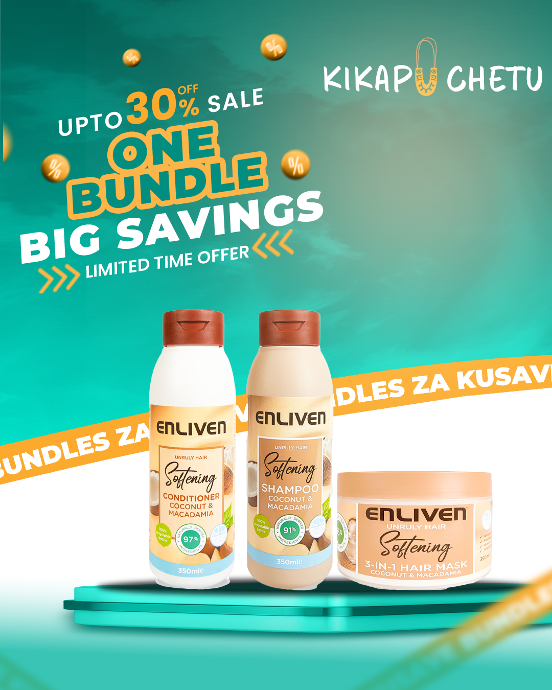 Enliven Coconut & Macadamia Hair Ritual Kit