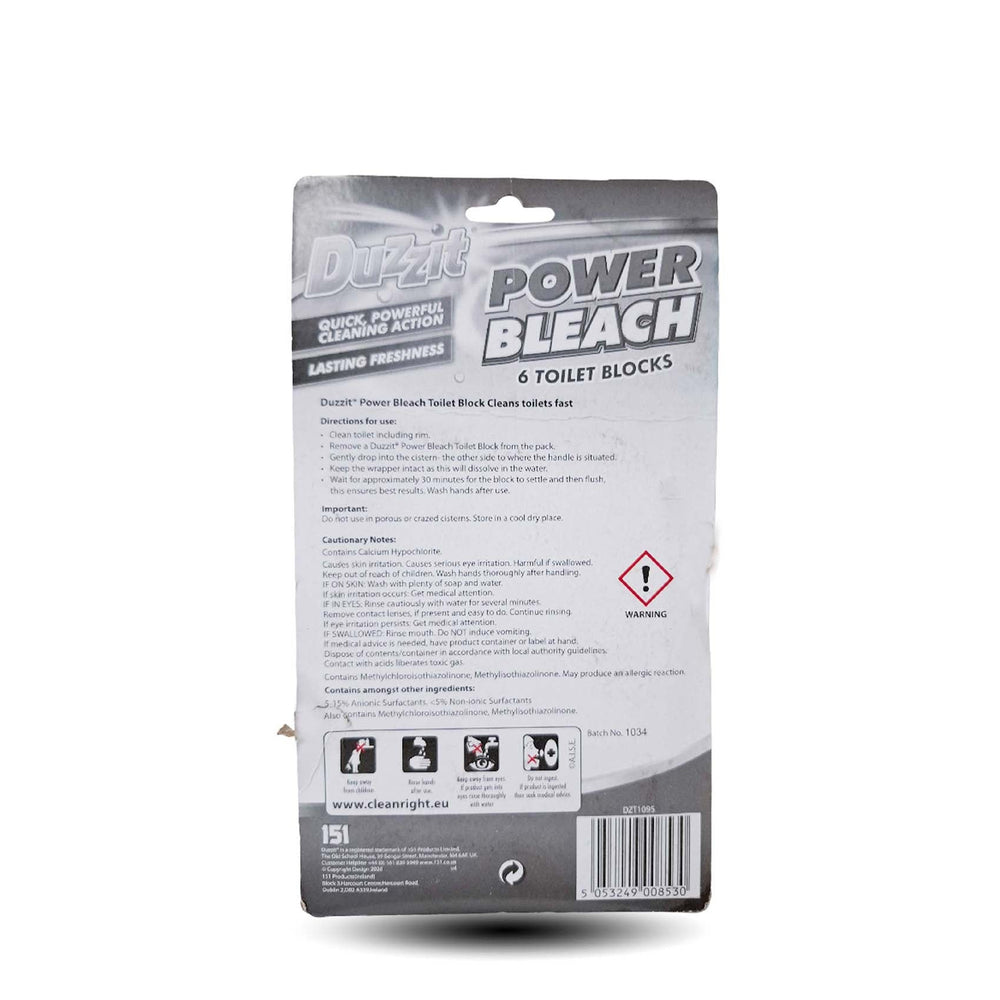 152 Duzzit Power Bleach White Toilet Block  6X50G