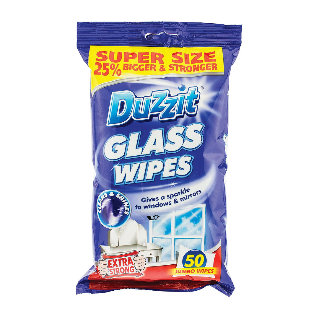Duzzit Glass Wipes 50Pk
