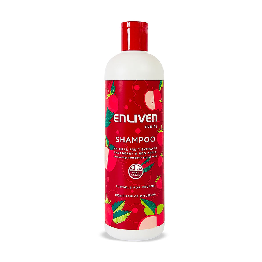 enliven natural shampoo rasberry & red apple 500ml