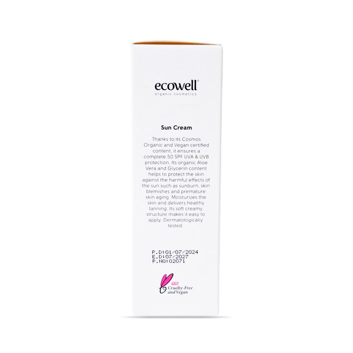 Ecowell Organic Sun Cream 50 Spf 110G