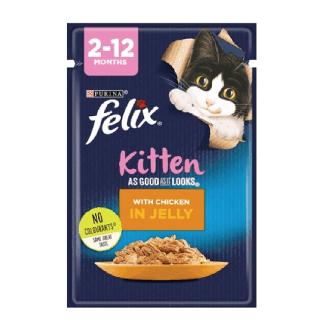 Felix Cat Junior (Kitten) Chicken Pouch 85G