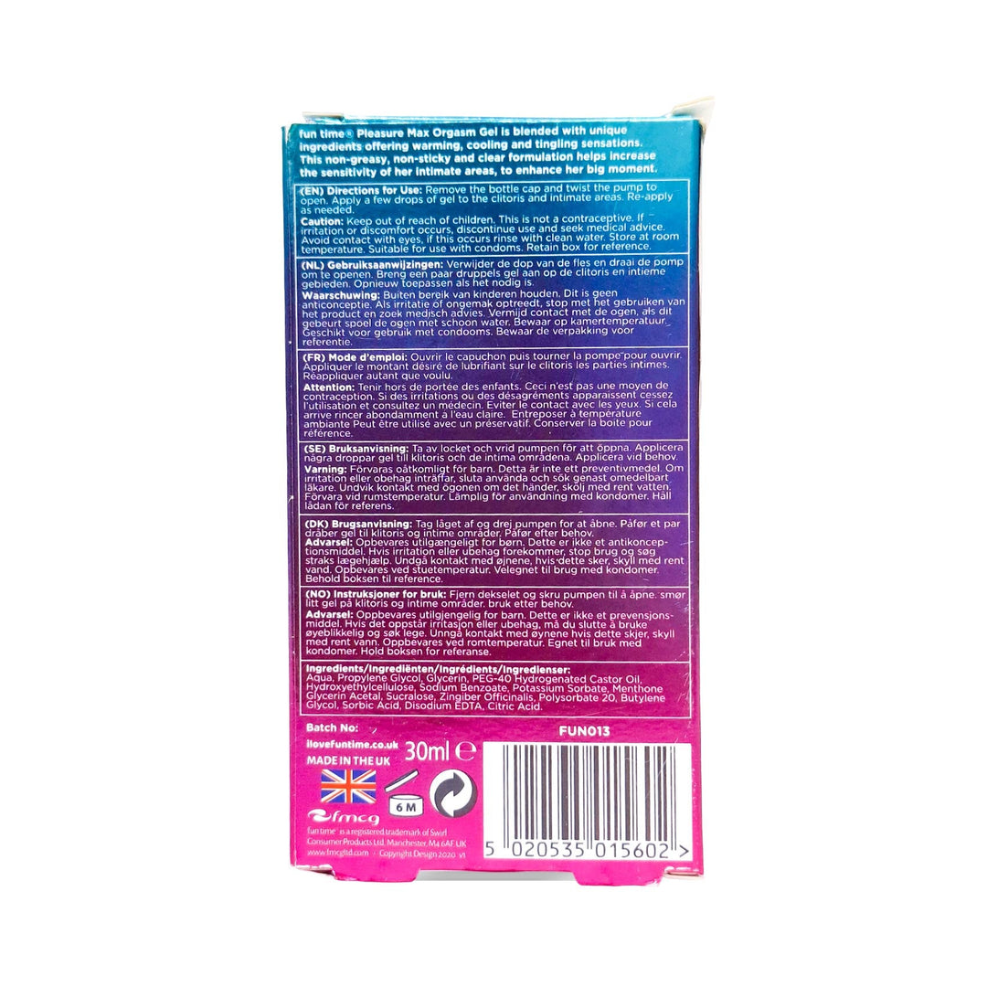 Fun Time Orgasm Gel 30Ml