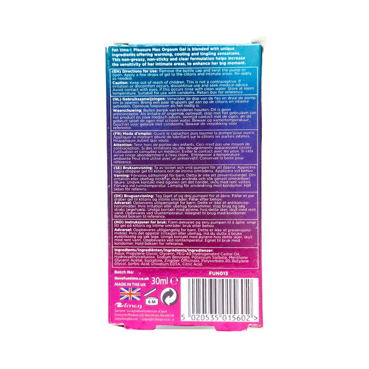 Fun Time Orgasm Gel 30Ml