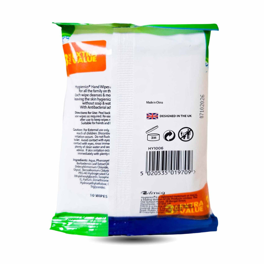 Hygienics Hand Wipes 3 X 10Pk