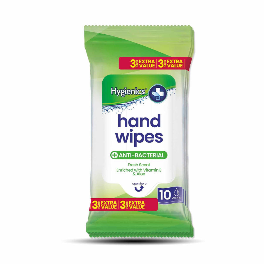 Hygienics Hand Wipes 3 X 10Pk